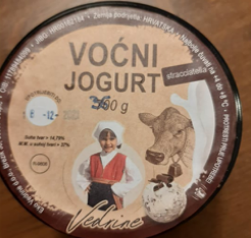 Voćni jogurt stracciatella 700g